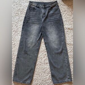 Classic Gray wide leg jeans for girls